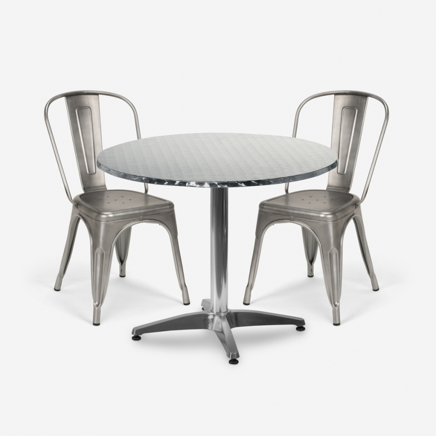 runder tisch 70cm stahl 2 stühle vintage design terium Aktion runder tisch 70cm stahl 2 stühle vintage design terium Aktion