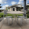 Design runder Tisch 80cm beige 2 Stühle Berel Eigenschaften