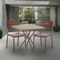 Set Tisch 70x70cm 2 Stühle beige Polypropylen Design Larum Verkauf