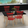 Esstisch Set 120x80cm schwarz 4 Stühle Designküche Restaurant Bar Genk Kauf