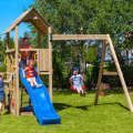 Kletterturm mit Rutsche Schaukel Kletterwand Spielplatz für den Garten Kinder Carol-2 Aktion