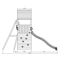 Kletterturm mit Rutsche Schaukel Kletterwand Spielplatz für den Garten Kinder Carol-2 Preis
