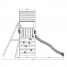 Kletterturm mit Rutsche Schaukel Kletterwand Spielplatz für den Garten Kinder Carol-2 Preis
