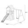 Kletterturm mit Rutsche Schaukel Kletterwand Spielplatz für den Garten Kinder Carol-2 Kauf