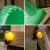 Holz-Spielplatz für den Garten - Turm mit Rutsche, Schaukel, Kletterwand Carol-3 Auswahl
