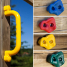Holz-Spielplatz für den Garten - Turm mit Rutsche, Schaukel, Kletterwand Carol-3 Modell