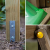 Holz-Spielplatz für den Garten - Turm mit Rutsche, Schaukel, Kletterwand Carol-3 Eigenschaften