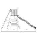 Kletterrutsche Schaukel Sandkasten Kinder Spielplatz für Garten Funny-3 Maße