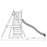 Kletterrutsche Schaukel Sandkasten Kinder Spielplatz für Garten Funny-3 Maße