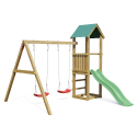 Holzspielplatz Lucas mit Rutsche und Doppelschaukel für den Garten Angebot