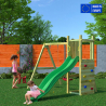 Gartenspielplatz für Kinder mit Rutsche, Doppelschaukel und Klettergerüst Funny-3 DS Verkauf