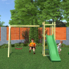 Gartenspielplatz für Kinder mit Rutsche, Doppelschaukel und Klettergerüst Funny-3 DS Auswahl