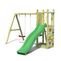 Gartenspielplatz für Kinder mit Rutsche, Doppelschaukel und Klettergerüst Funny-3 DS Angebot