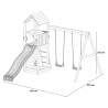 Kinderspielplatz aus Holz Turmrutsche Doppelschaukel Flappi Kauf
