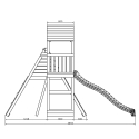 Garten-Spielplatz Doppelschaukel Klettergerüst Rutsche Kinder Fleppi Maße