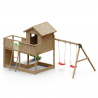 Garten-Spielset Kletterhaus Rutsche Doppelschaukel Galaxy L Rabatte