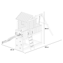 Garten-Spielset Kletterhaus Rutsche Doppelschaukel Galaxy L 