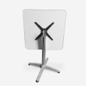 set 2 stühle Lix industriellen stil quadratischen stahltisch 70x70cm caelum Rabatte