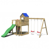Klettergerüst mit Rutsche und Doppelschaukel für den Garten Treehouse Angebot