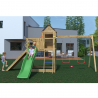 Klettergerüst mit Rutsche und Doppelschaukel für den Garten Treehouse Auswahl
