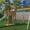 Holzspielturm mit Rutsche Schaukel Sandkasten Spielplatz Kinder Boomer Verkauf