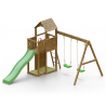 Holzspielturm mit Rutsche Schaukel Sandkasten Spielplatz Kinder Boomer Angebot