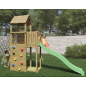 Holzspielturm mit Rutsche Schaukel Sandkasten Spielplatz Kinder Boomer Rabatte