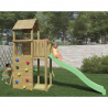 Holzspielturm mit Rutsche Schaukel Sandkasten Spielplatz Kinder Boomer Rabatte