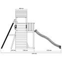 Holzspielturm mit Rutsche Schaukel Sandkasten Spielplatz Kinder Boomer Preis