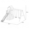Holzspielturm mit Rutsche Schaukel Sandkasten Spielplatz Kinder Boomer Kauf