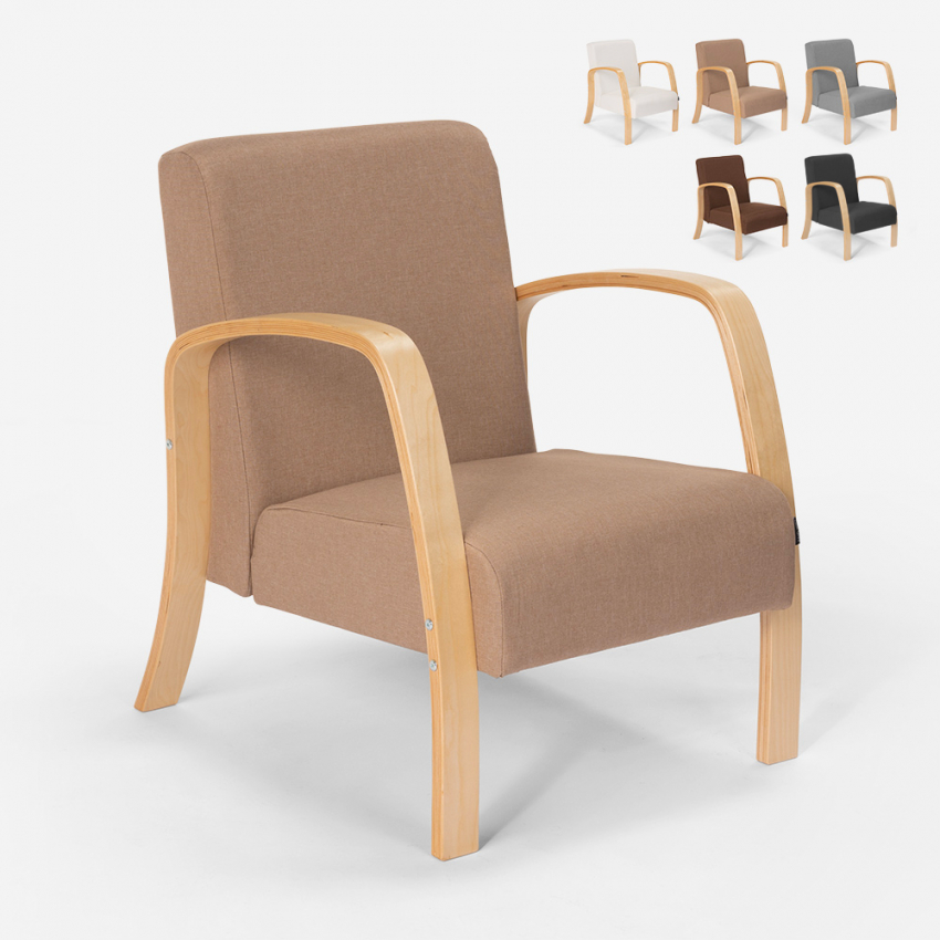 Ergonomischer skandinavischer Design-Sessel aus Holz  für Studio oder Wohnzimmer Frederiksberg Angebot