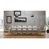 Ausziehbarer Konsolentisch 90x42-302 cm Esstisch weißes Holz Isotta Rabatte