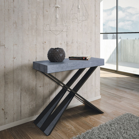 Design ausziehbarer Konsolentisch 90x40-300cm moderner Tisch Diago Concrete Aktion