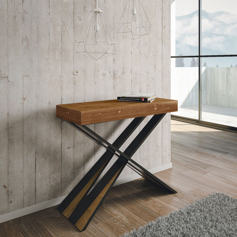 90x40-300cm ausziehbarer Konsolentisch Holz modernes Design Diago Fir Aktion