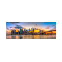 Leinwanddruck auf PVC-beschichteter Baumwolle, leuchtende Farben, 120x40cm, Hello Manhattan Verkauf