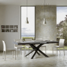 Ausziehbarer Esstisch Küche grau 90x130-234cm Volantis Concrete Sales
