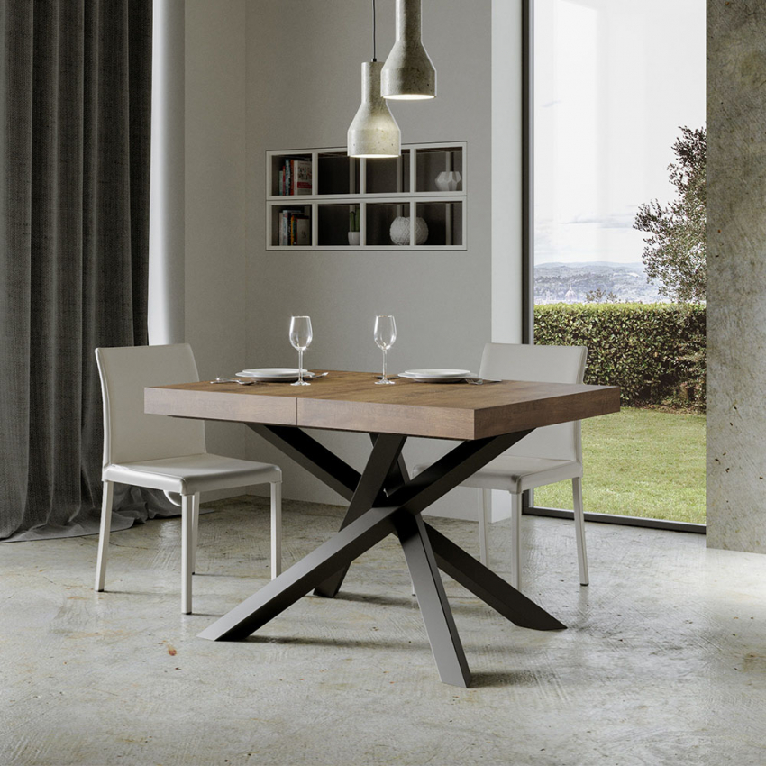 Moderner ausziehbarer Esstisch 90x130-234cm Holz Volantis Noix Aktion Moderner ausziehbarer Esstisch 90x130-234cm Holz Volantis Noix Aktion