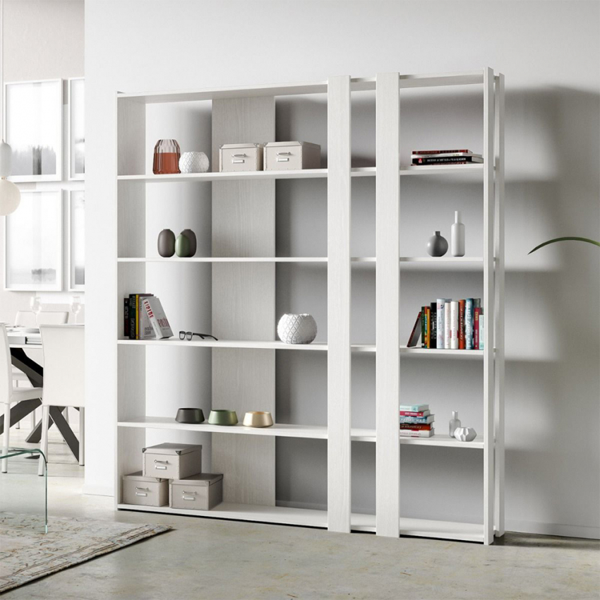 Moderne weiße Wandregal 5 Ablagen für Zuhause und Büro Kato C Aktion Moderne weiße Wandregal 5 Ablagen für Zuhause und Büro Kato C Aktion
