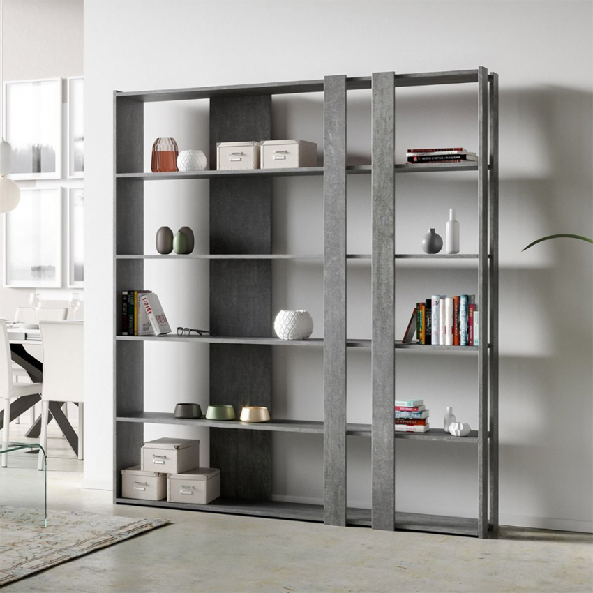 Moderne Wandregal grau Design, 5 Böden, für Zuhause oder Büro, Kato C Concrete Aktion Moderne Wandregal grau Design, 5 Böden, für Zuhause oder Büro, Kato C Concrete Aktion