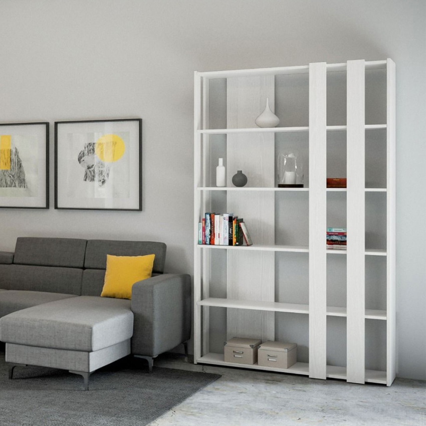 Moderne weiße Wandregal für Büro und Wohnzimmer Design Kato B Small Aktion Moderne weiße Wandregal für Büro und Wohnzimmer Design Kato B Small Aktion