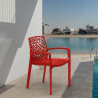 Grand Soleil Gruvyer Arm Polypropylen Stühle mit Armlehnen Garten Bar 