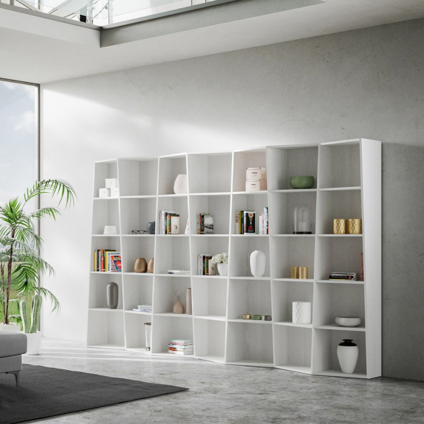 Moderne Wandregal Weiß Design für Wohnzimmer Büro Trek 7 Aktion Moderne Wandregal Weiß Design für Wohnzimmer Büro Trek 7 Aktion