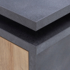 Schreibtisch Arbeitstisch Bürotisch Holz mit Schubladen Tür Eichenholzfarbig Grau 140x69cm Lagerbestand