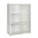 Niedriges weißes Bücherregal aus Holz 3 höhenverstellbare Einlegeböden Easyread Angebot