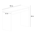 Design rechteckiger Schreibtisch 100x40cm mit weißer Schublade für Büro und Arbeitszimmer Sidus Rabatte