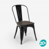20er set stühle industrieller stil aus metall- und stahl für küche und bar   20 stück steel wood

 