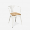 stock 20 stühle Lix-stil industriedesign bar küche steel wood arm light Sales