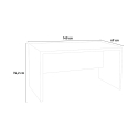Schreibtisch Arbeitstisch Bürotisch aus Holz Grau Zementfarbe Design Pratico Auswahl