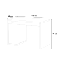 Weißer Schreibtisch Modernes Design mit 3 Schubladen 110x60cm Franklyn Sales