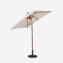 Sonnenschirm für Terrasse Garten zentrale Stange UV-Schutz 200x150cm Ormond Lagerbestand